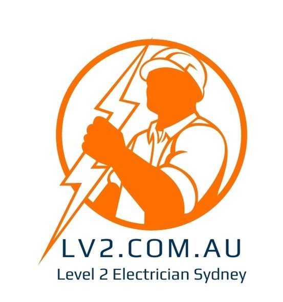 LV2 Level 2 Electrician Logo White Orange