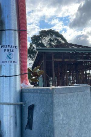 private power pole installation